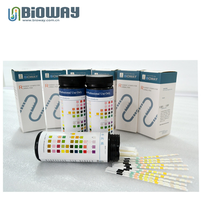 CE certified Medical false urine test strip in canister, urinalysis strip, visual urine strips, strip, urine analyzer supplier