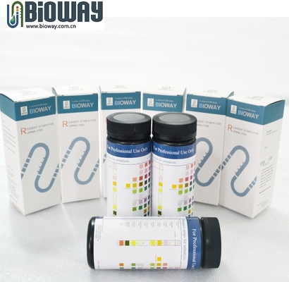 Urinalysis Test Strips, Urine strips for full automatic urine analyzer, bilirubin, ascorbic acid, protein, nitrite, pH supplier